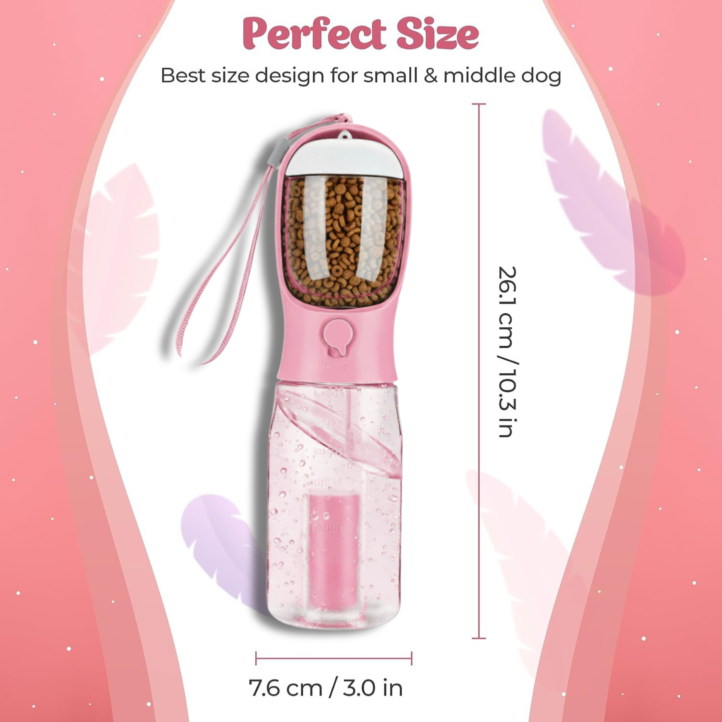 Roamwithpaws - 3 in 1 Pet Travel Bottle